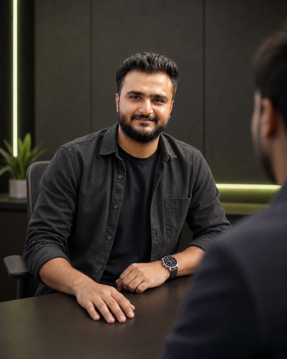 AI-generated visual representation of Parth listening