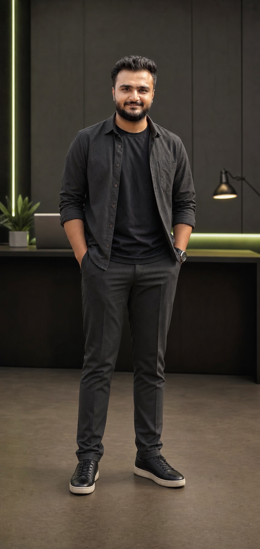 AI-generated visual representation of Parth standing